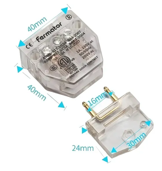 Contacto de seguridad de puerta Fermator de 40mm