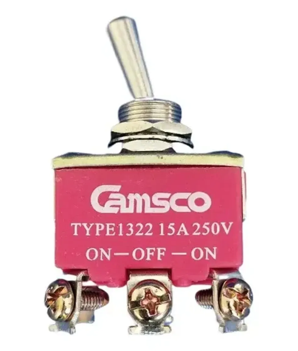 Interruptpr tipo Codillo 6P 15A 250VAC ON-OFF-ON