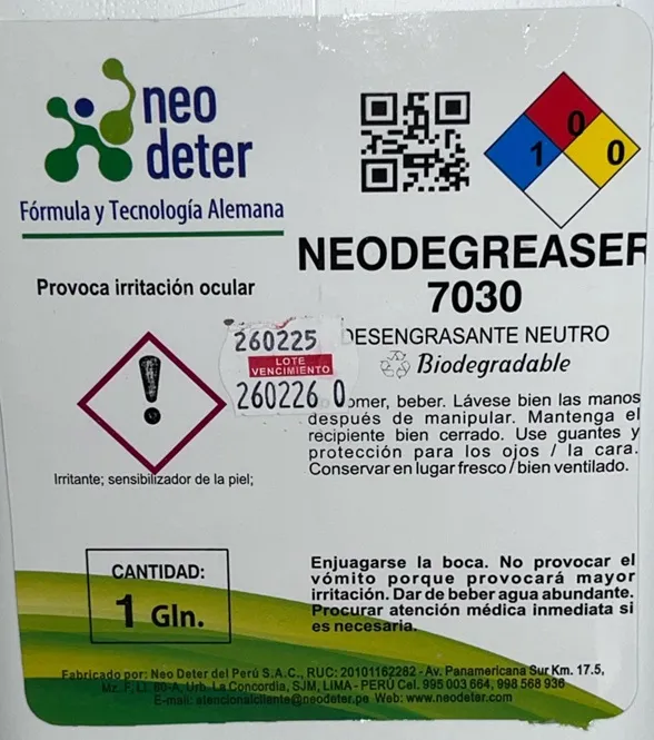 Desengrasante para mantenimiento
