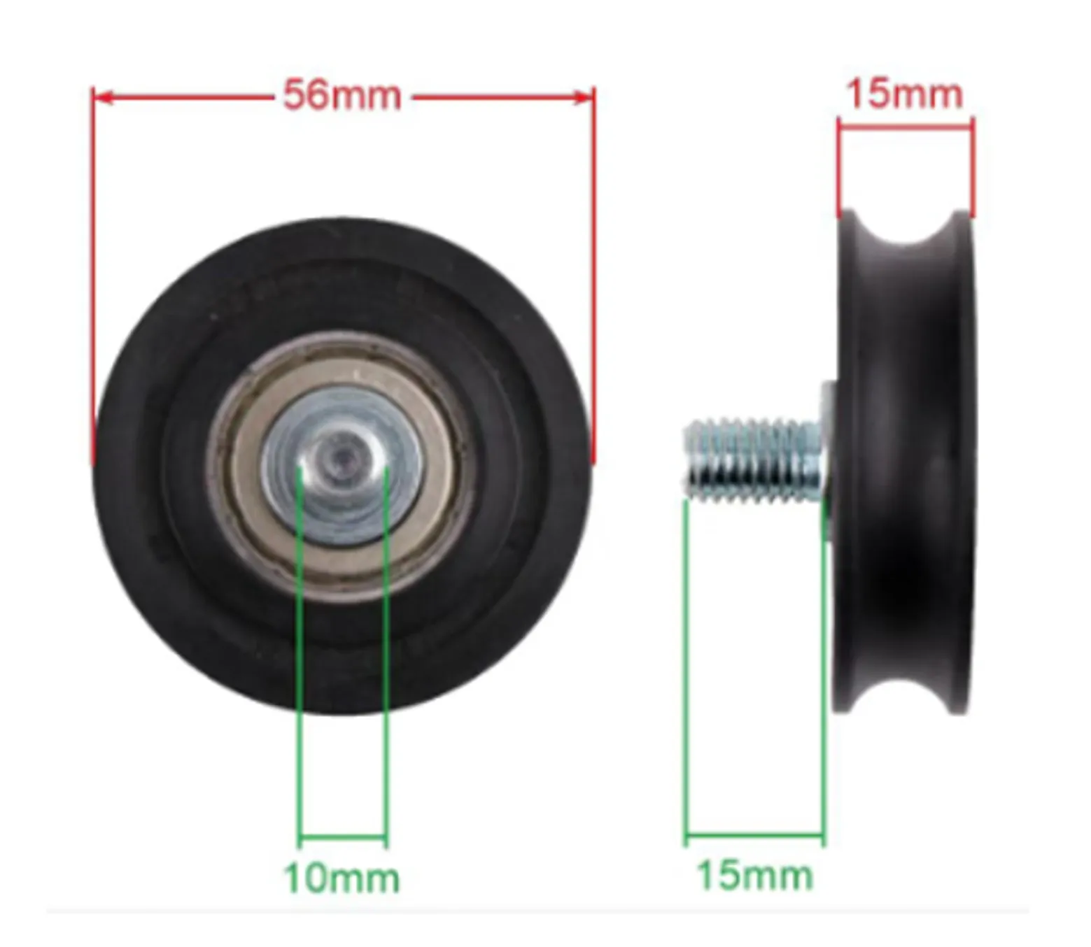 Rueda para operador de puerta O*is AT20 56x15mm 6202