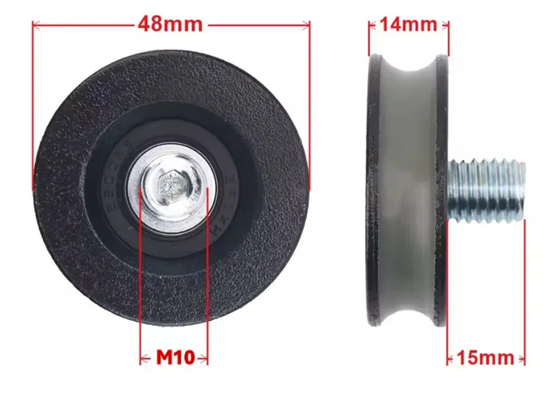 Rueda de suspension Fermator de 48x14mm M10 CONCENTRICA