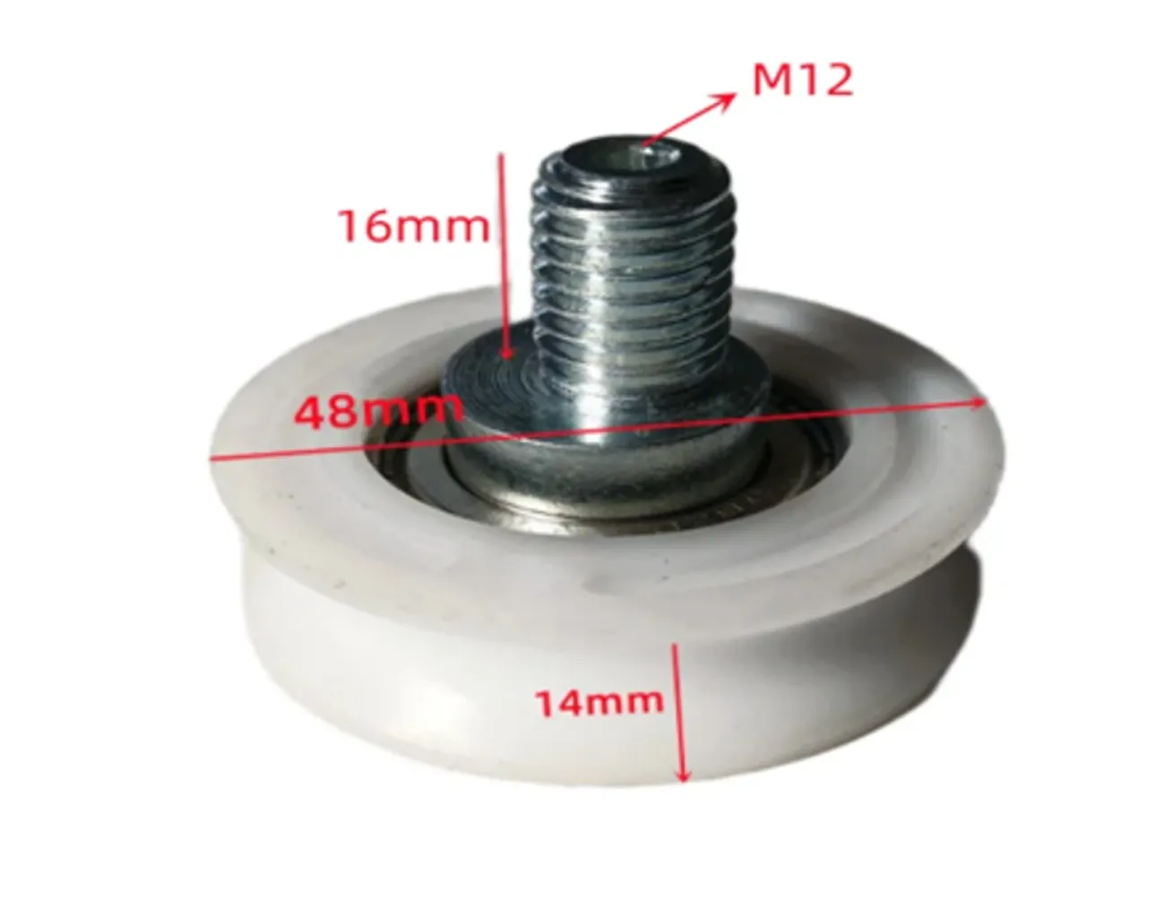 Rueda Fermator de 48x14x6002 M12 excentrica